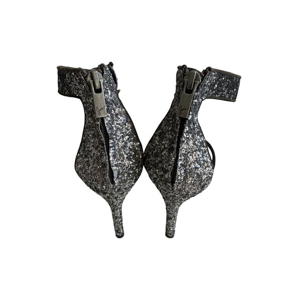 JOIE Pewter Silver Metallic Glitter Dress Heels Size 36 - Picture 6 of 7